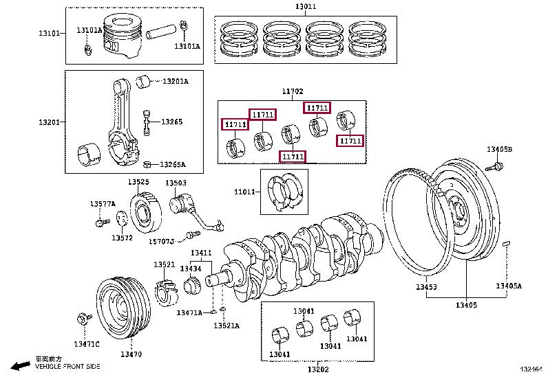 117015801002 Toyota Вкладыши