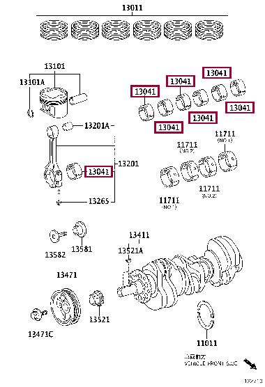 130413111001 Toyota Вкладыши