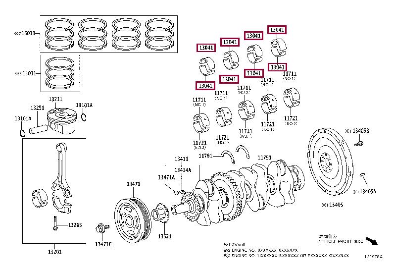 132810V02102 Toyota Вкладыши