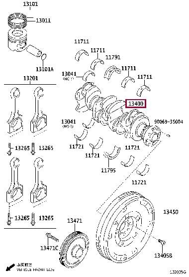 13400WA011 Toyota Коленчатый вал