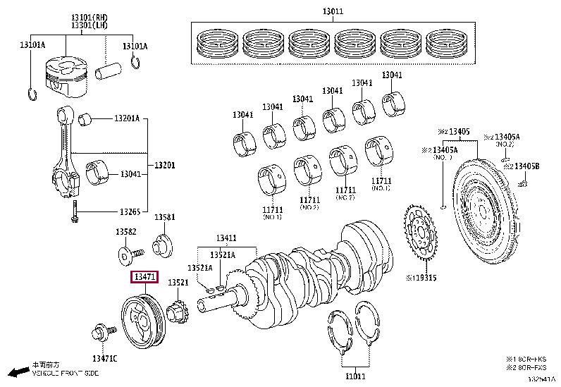 1347031080 Toyota Шкив