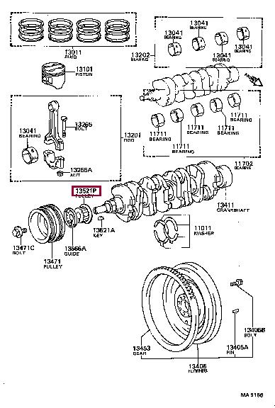 1352116010 Toyota Шкив коленвала