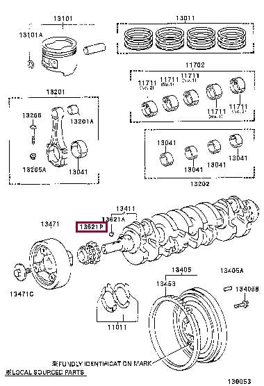 1352176020 Toyota Шкив коленчатого вала