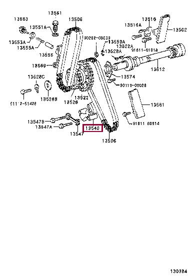 1354033014 Toyota Ролик ремня ГРМ