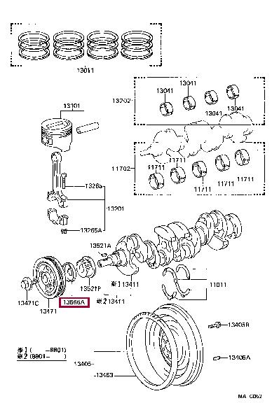 1356610011 Toyota Направляющая