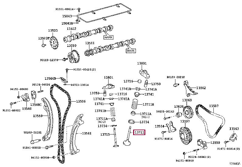 Toyota 13711-0C060 Клапан впускной 137110C060: Отличная цена - Купить в Украине на EXIST.UA! 137110C060 Toyota Клапан впускной