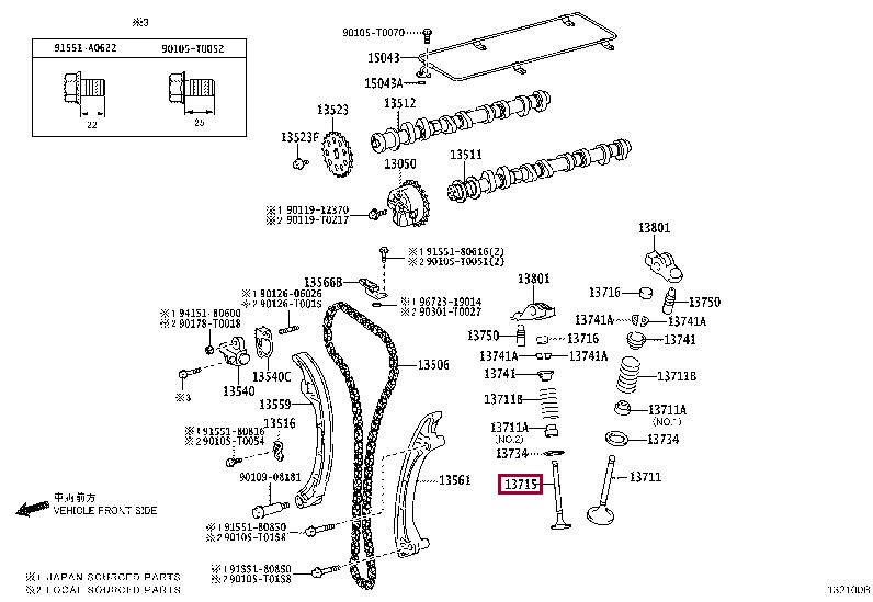 137150C010 Toyota Клапан выпускной