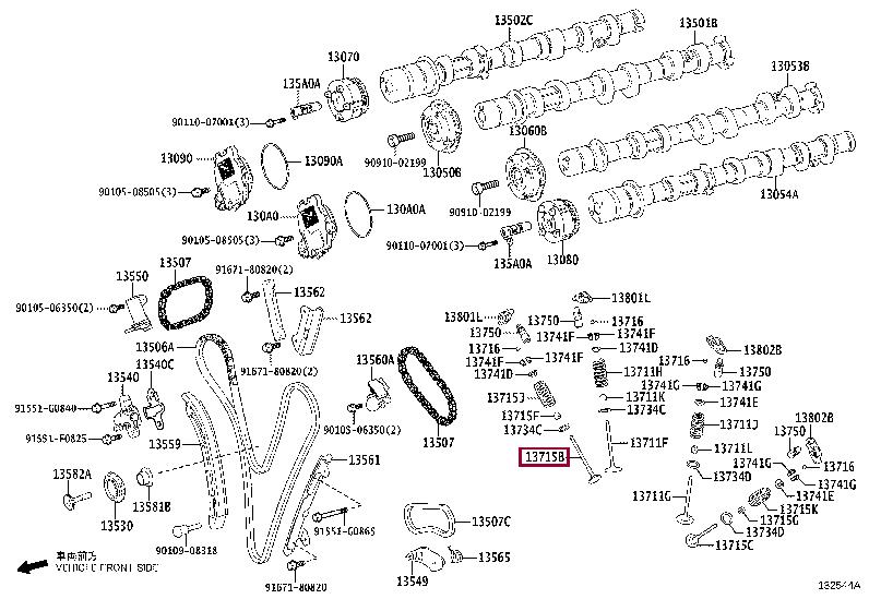 1371570110 Toyota Клапан выпускной