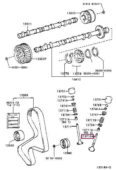1371574120 Toyota Клапан выпускной