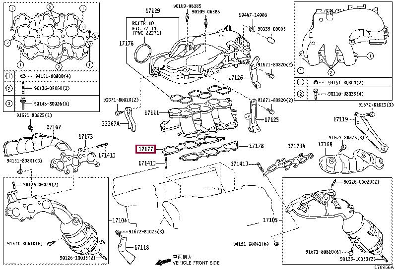 1717731051 Toyota Прокладка впускного колектора