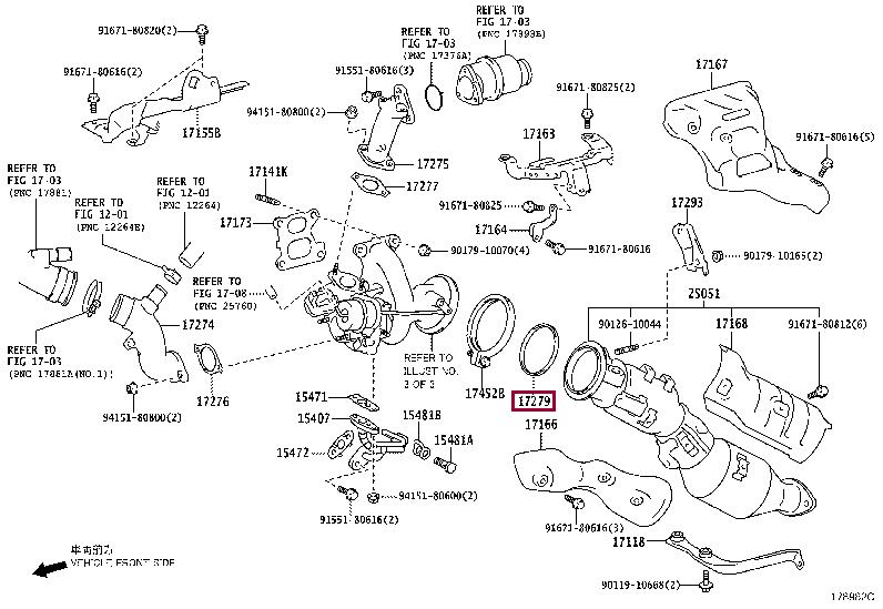 172790W020 Toyota Прокладка турбины