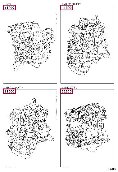 190000E040 Toyota Блок циліндрів