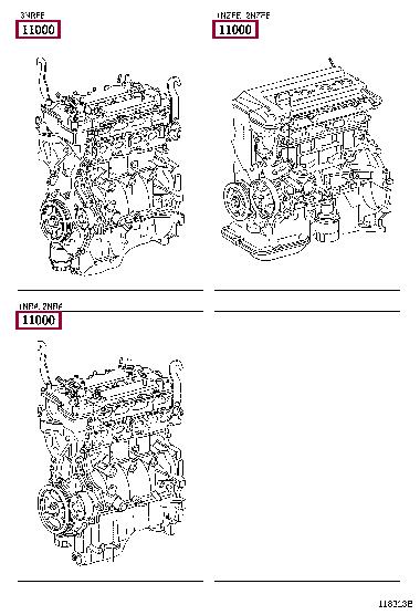 190000Y130 Toyota Блок цилиндров