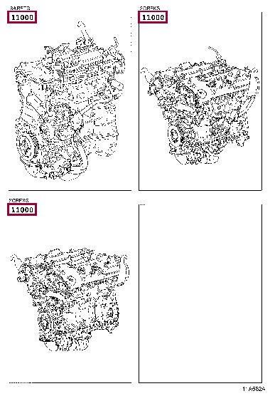 1900031Q01 Toyota Блок циліндрів