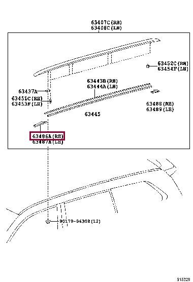6348660170 Toyota Прокладка резиновая