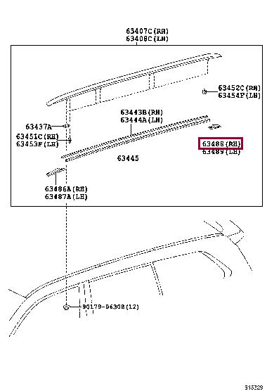 6348860140 Toyota Прокладка резиновая
