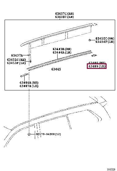 6348960130 Toyota Прокладка резиновая