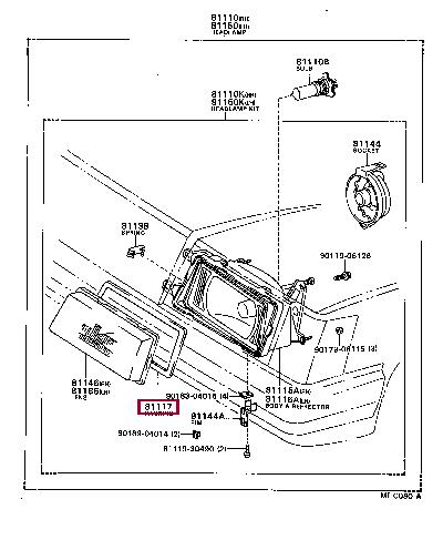 8114732020 Toyota Прокладка профилированная