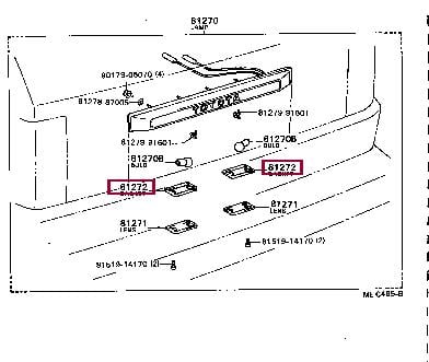 8127287004 Toyota Прокладка профилированная