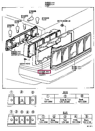 8155414550 Toyota Прокладка профилированная