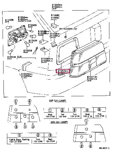 8155416210 Toyota Прокладка профилированная