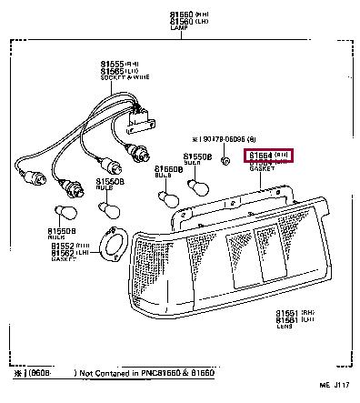 815541A230 Toyota Прокладка профилированная