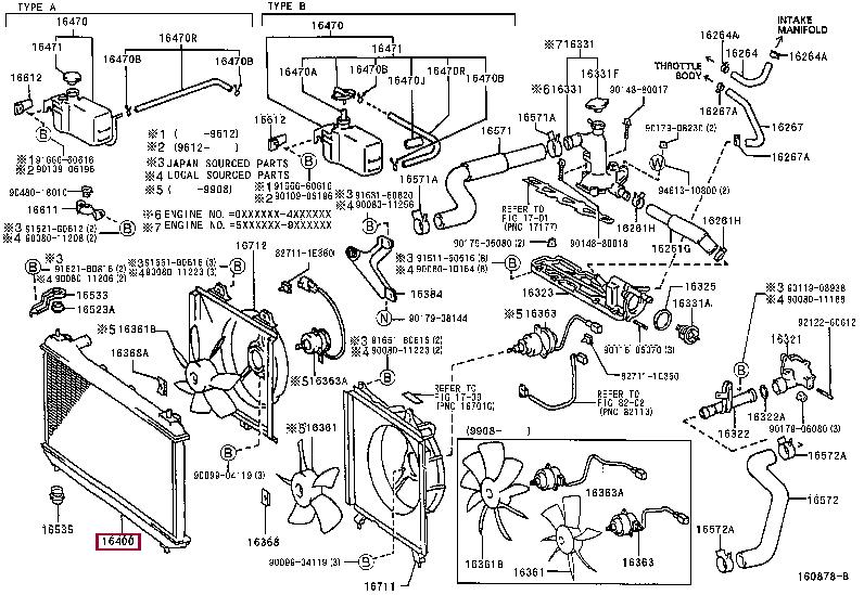 164000A052 Toyota Радиатор охлаждения двигателя