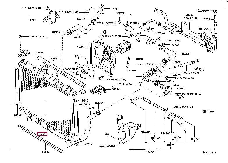 1640016330 Toyota Радиатор охлаждения двигателя