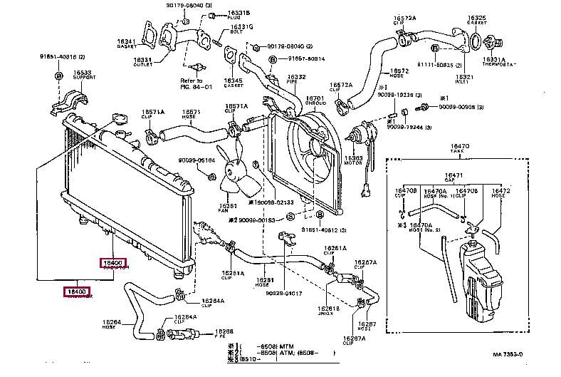 1640064160 Toyota Радиатор охлаждения двигателя