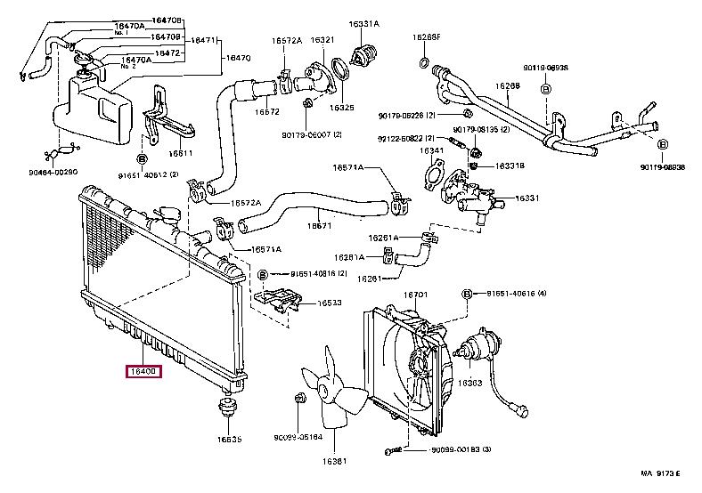 1640074450 Toyota Радиатор охлаждения двигателя
