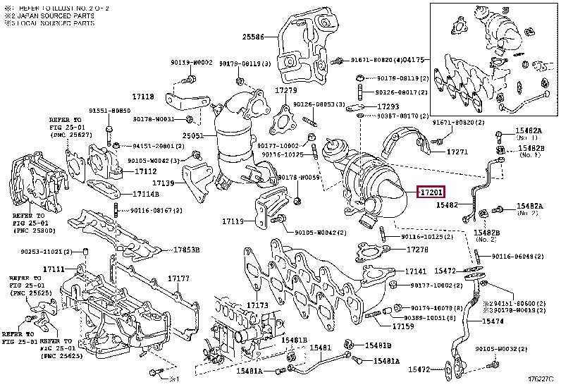 172010R080 Toyota Турбокомпресор