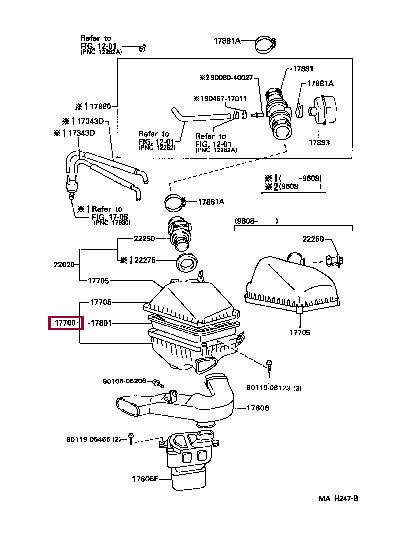 177000A060 Toyota Корпус воздушного фильтра