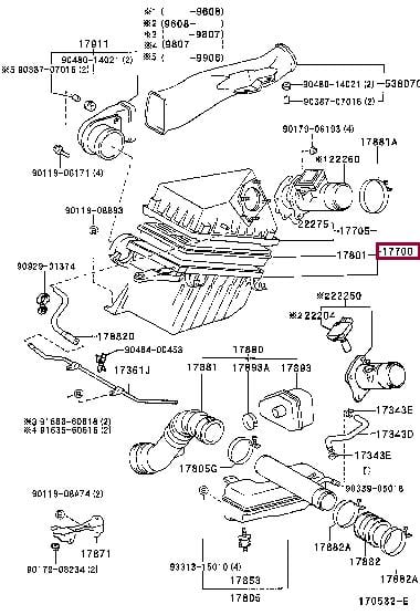 177000C010 Toyota Корпус воздушного фильтра