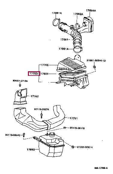 1770015340 Toyota Корпус воздушного фильтра