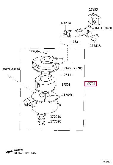 1770017350 Toyota Корпус повітряного фільтру