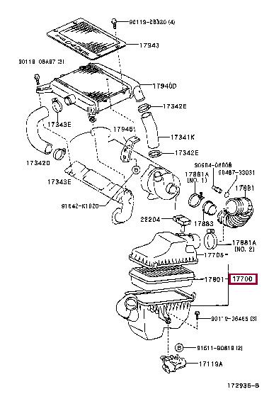 1770027192 Toyota Корпус воздушного фильтра
