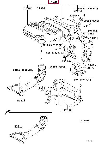 1770028092 Toyota Корпус повітряного фільтру