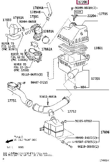 1770028312 Toyota Корпус повітряного фільтру