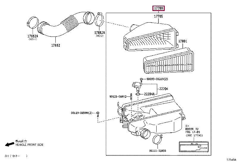 1770031A50 Toyota Корпус повітряного фільтру