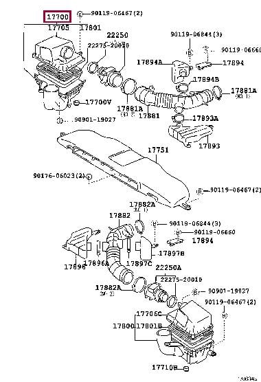 1770032080 Toyota Корпус повітряного фільтру
