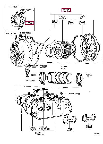 1770034491 Toyota Корпус воздушного фильтра