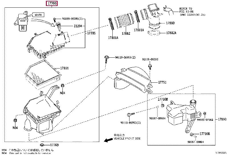 1770036300 Toyota Корпус повітряного фільтру