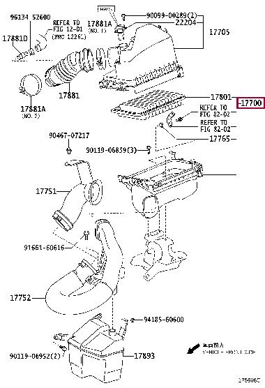 1770037191 Toyota Корпус повітряного фільтру