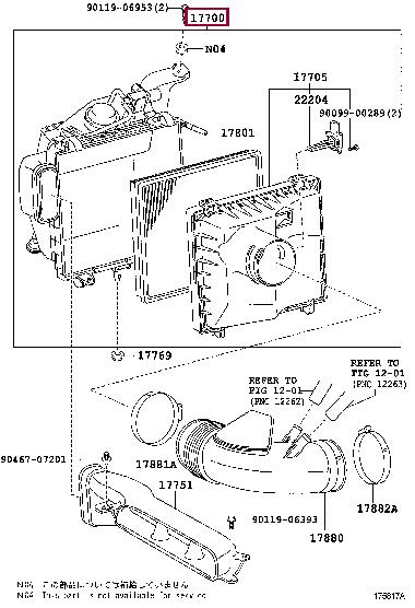 1770038151 Toyota Корпус повітряного фільтру