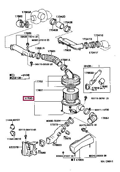 1770054470 Toyota Корпус воздушного фильтра