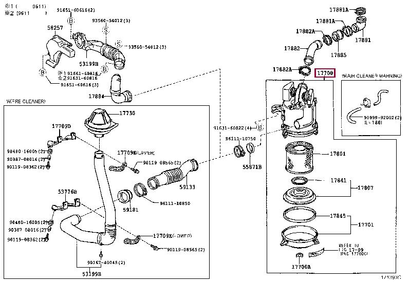 1770058690 Toyota Корпус воздушного фильтра