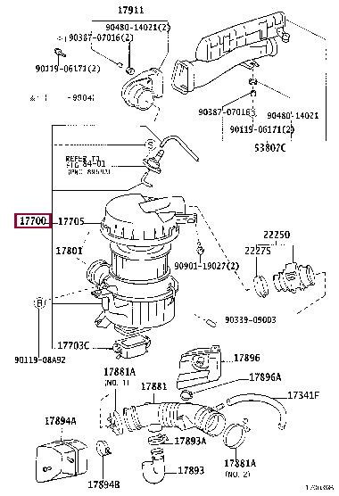 1770062070 Toyota Корпус воздушного фильтра