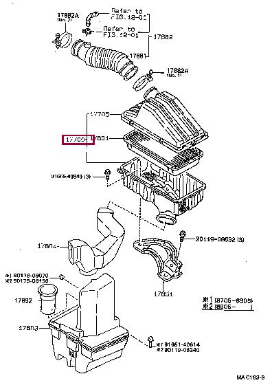 1770064220 Toyota Корпус воздушного фильтра
