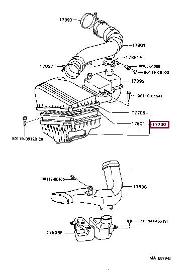 1770074380 Toyota Корпус воздушного фильтра