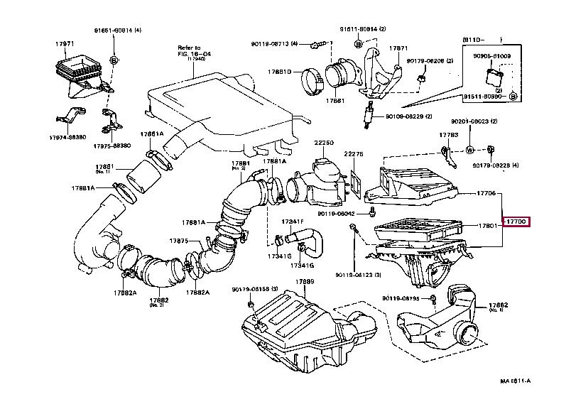 1770074390 Toyota Корпус воздушного фильтра
